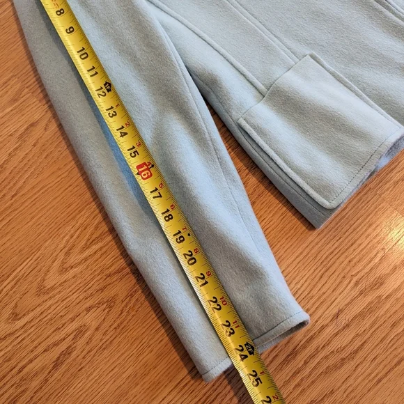 Vintage Women’s Light Blue Wool/Angora Coat Carlisle Size 8 Zip Front - Picture 14 of 16